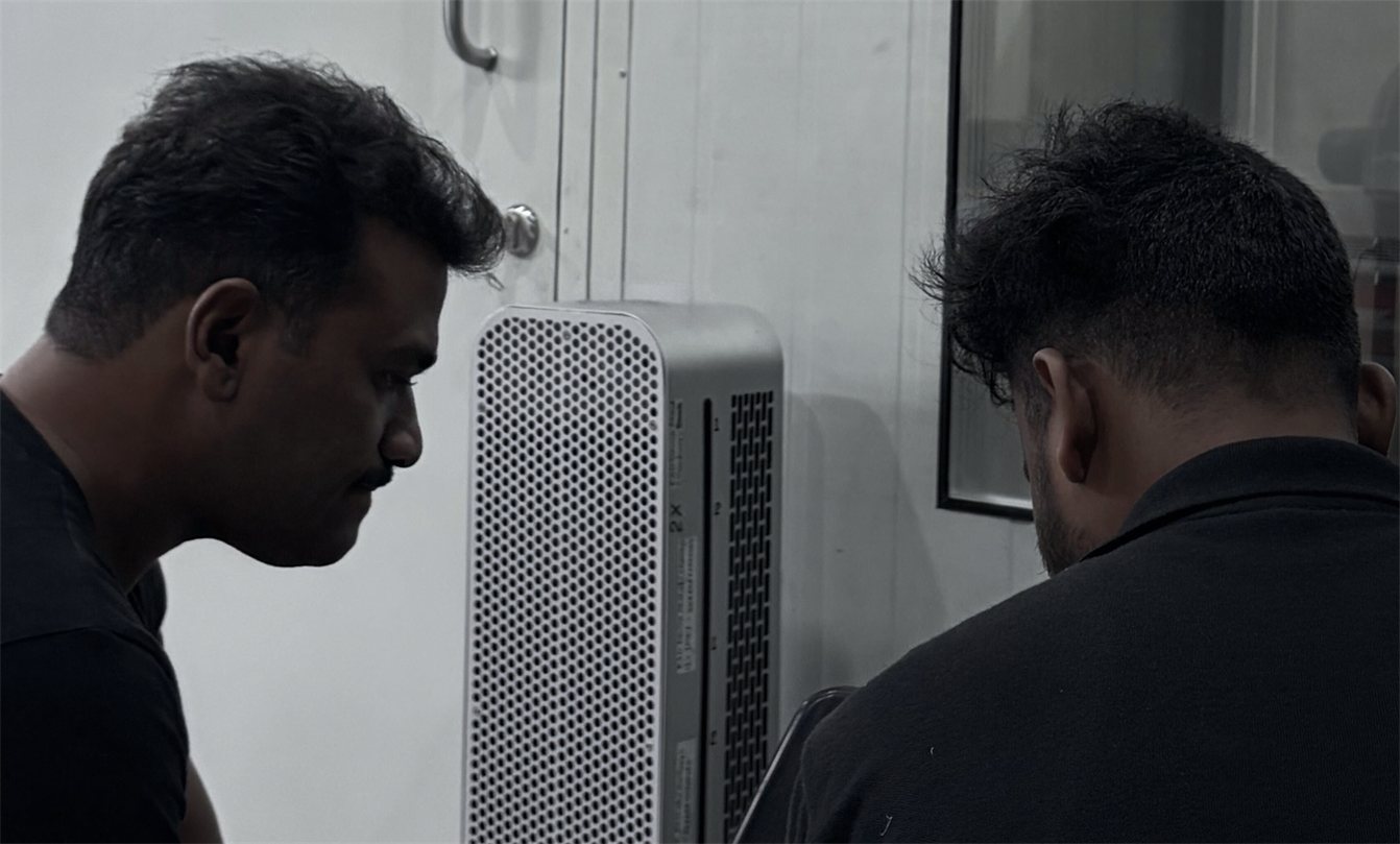 Technician preparing a HIVE chassis